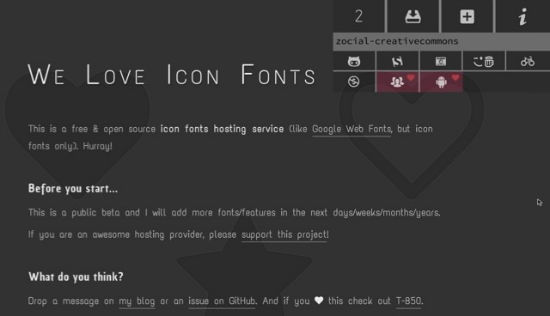 550x316 We Love Icon Fonts Open Source Directory For Free Icon Fonts