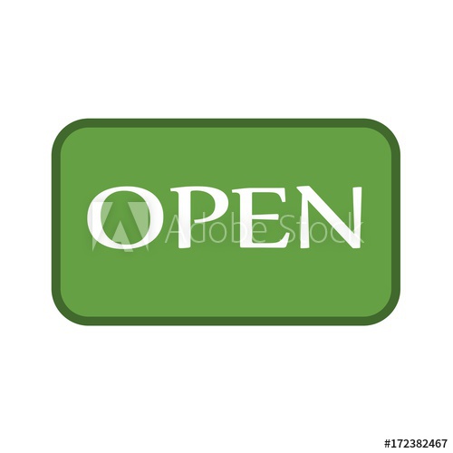 500x500 Shop Open Table Flat Icon