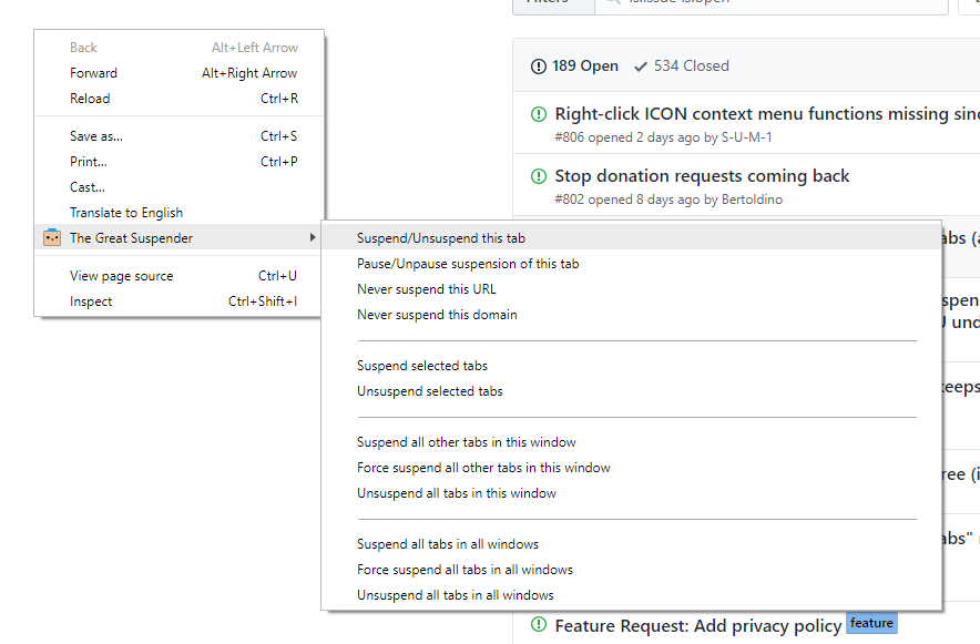 884x581 Right Click Menu And Tab Icon Issue