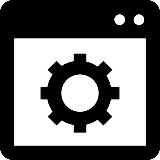 512x512 Open Window With Gear Sign Icons Free Download