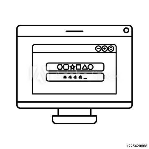 500x500 Computer Screen With Open Window Icon Isolated