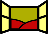 200x140 Open Window Icon Vector Clip