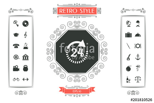 500x334 Open Around The Clock Symbol Icon Opening Hours Icon Stock Image