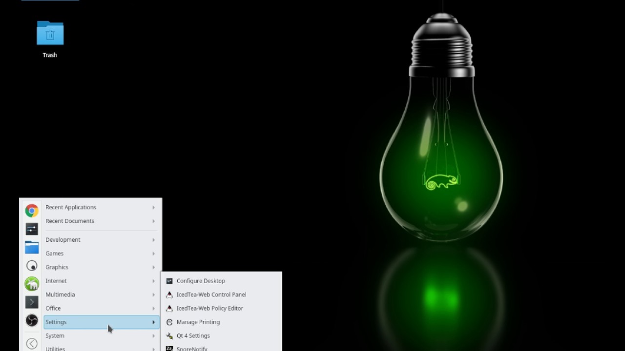 1280x720 Opensuse Icon Only Task Manager