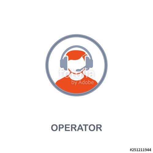 500x500 Operator Icon Premium Two Colors Style Design From Contact Us