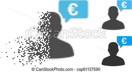 450x247 Moving Dot Halftone Euro User Opinion Icon Euro User Opinion Icon