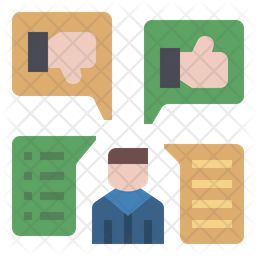 256x256 Opinion Icon Of Flat Style