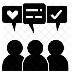 256x256 Opinion Icon Of Glyph Style