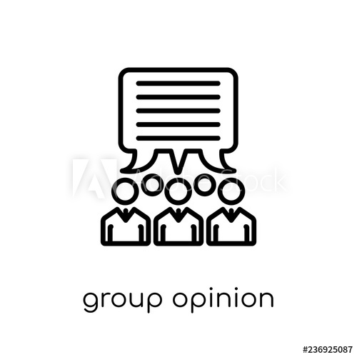 500x500 Group Opinion Icon Trendy Modern Flat Linear Vector Group Opinion