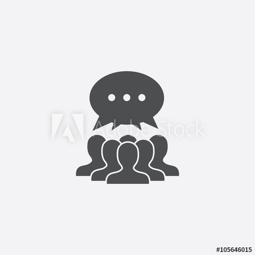 500x500 Many People Opinion Icon