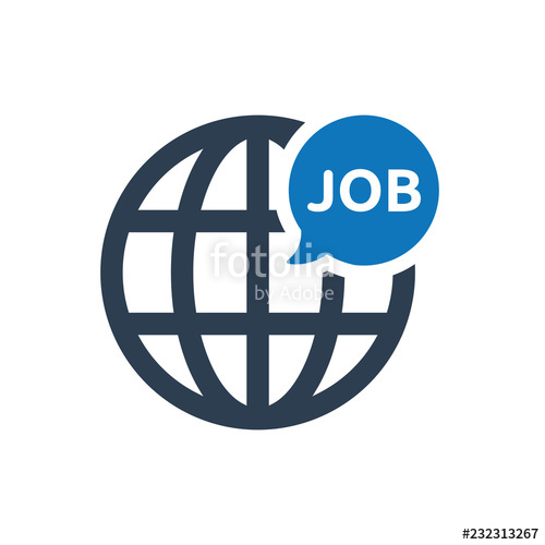500x500 Global Job Opportunity Icon Stock Image And Royalty Free Vector