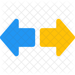 256x256 Opposite Arrow Icon Of Flat Style