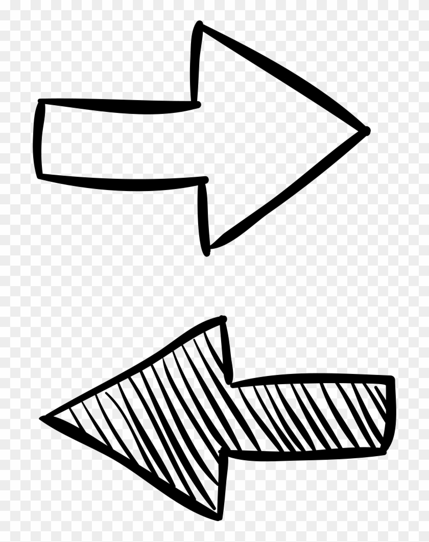 840x1061 Two Opposite Arrows Sketch Png Icon Free Download