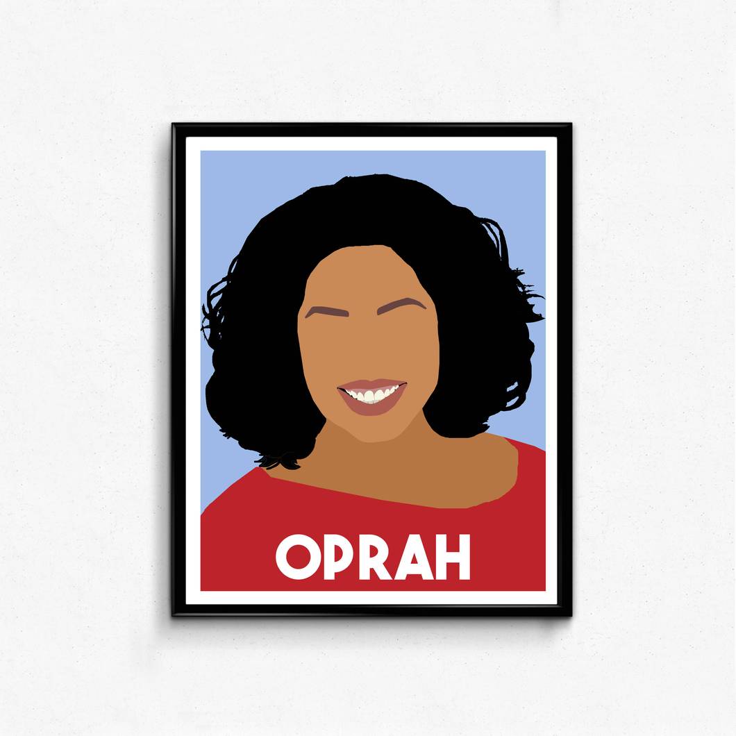 1060x1060 Oprah Feminist Icon Portrait, Minimalist Print, Wall Art Decor