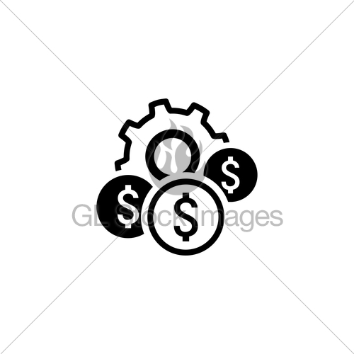 500x500 Costs Optimization Icon Flat Design Gl Stock Images