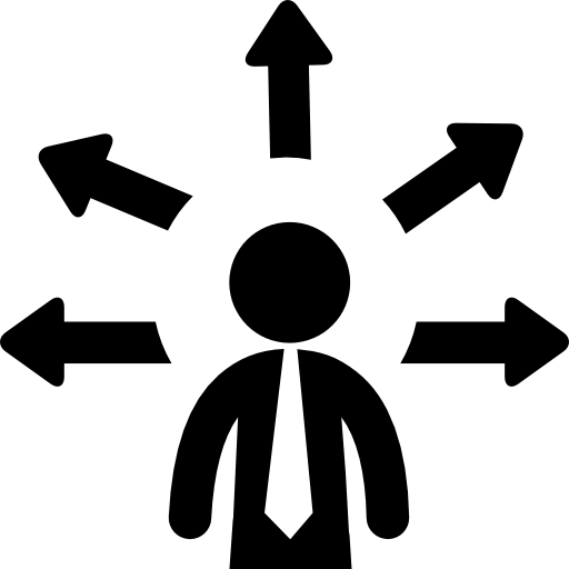 512x512 Businessman With Multiple Options Icons Free Download