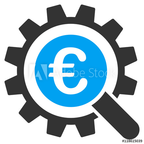 500x500 Euro Search Options Icon Vector Style Is Bicolor Flat Iconic