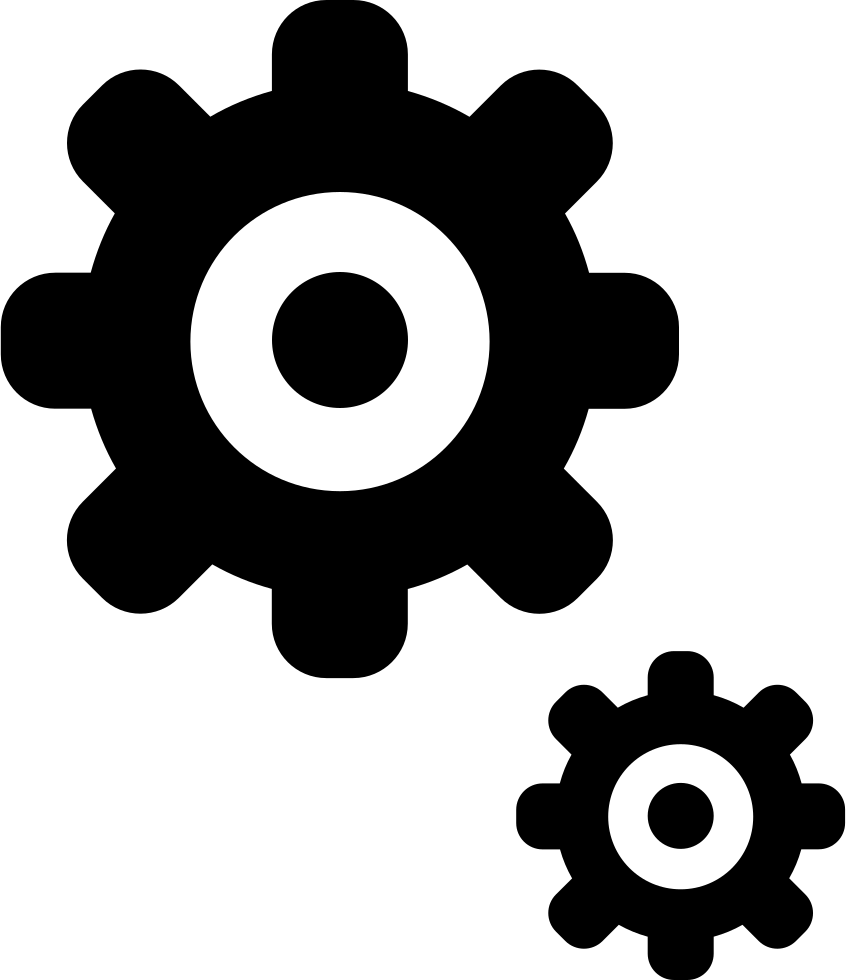 846x980 Cogs Settings Gears Options Generate Png Icon Free Download