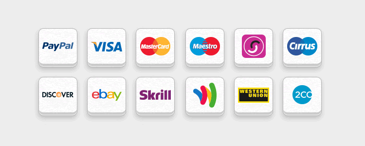 750x300 Free Payment Method Credit Card Icon Sets
