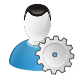 256x256 User Settings Icon Blue Bits Iconset Icojam