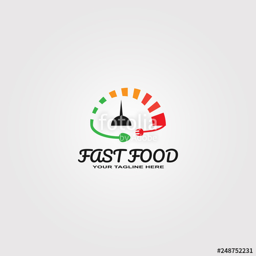 500x500 Food Logo Template, Vector Logo For Restaurant Business Identity