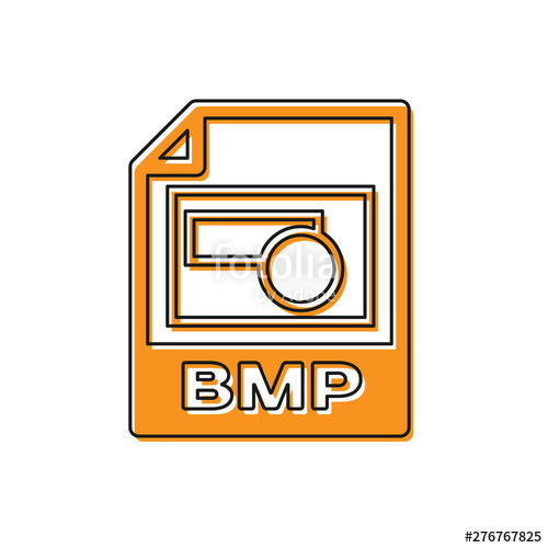 500x500 Orange Bmp Document Icon Download Bmp Button Icon Isolated