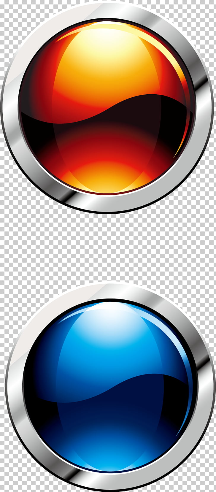 728x1658 Button Icon, Button Element, Round Orange And Blue Illustrations