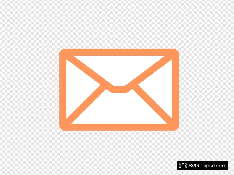 800x600 Orange Email Clip Art, Icon