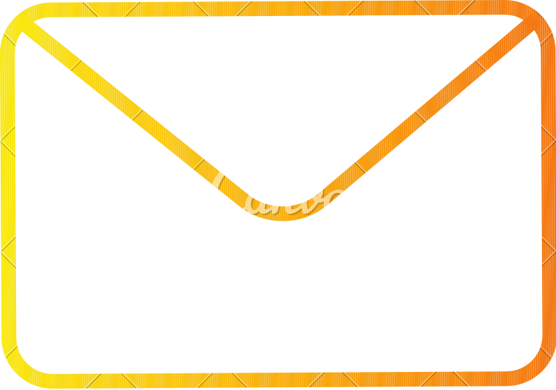 800x562 Yellow And Orange Email Icon In Flat Style