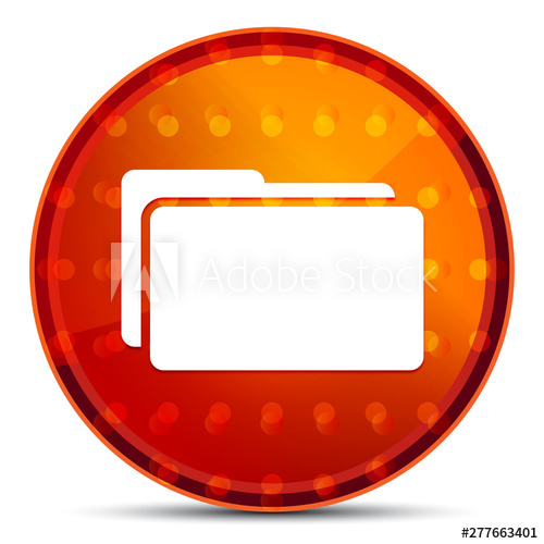 Folder Icon Nightly Orange Round Button 500x500 Folder Icon Nightly Orange Round Button
