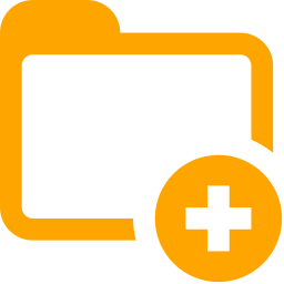 Free Orange Add Folder Icon 256x256 Free Orange Add Folder Icon