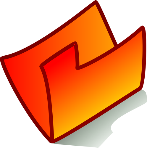 Vector Graphics Of Orange Pc Folder Icon 497x500 Vector Graphics Of Orange Pc Folder Icon