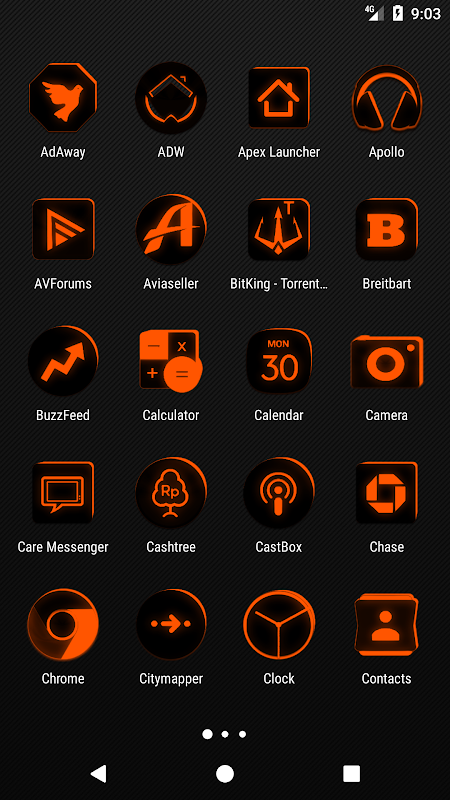 450x800 Flat Black And Orange Icon Pack Free Download Apk