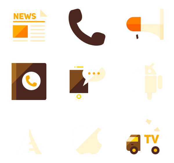 600x564 Orange Icon Packs