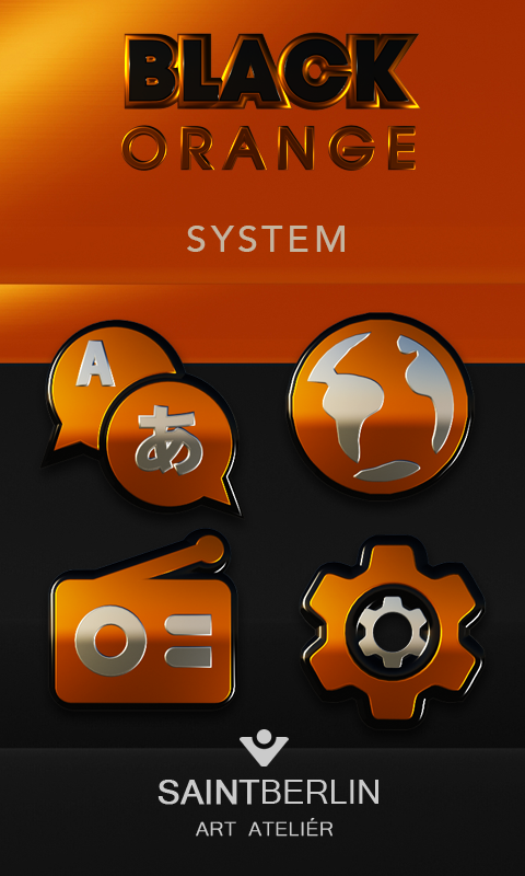 480x800 Black Orange Hd Icon Pack Download Apk For Android