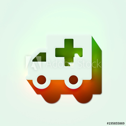 500x500 White Ambulance Icon Illustration Of White Ambulance, Car