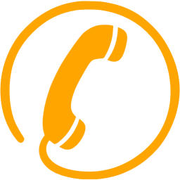 256x256 Orange Phone Icon