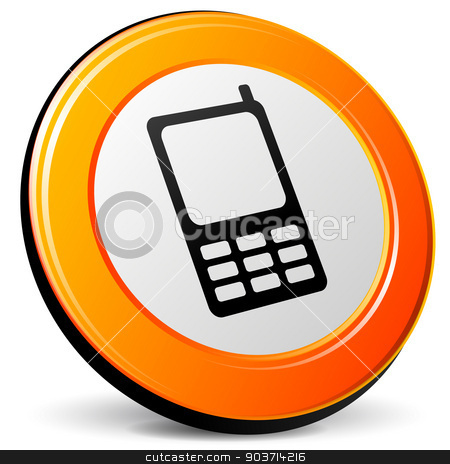 450x464 Vector Mobile Phone Icon Stock Vector