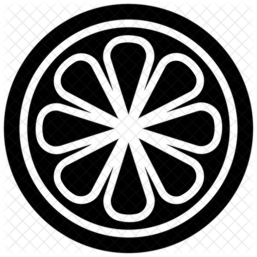 512x512 Orange Slice Icon Of Glyph Style