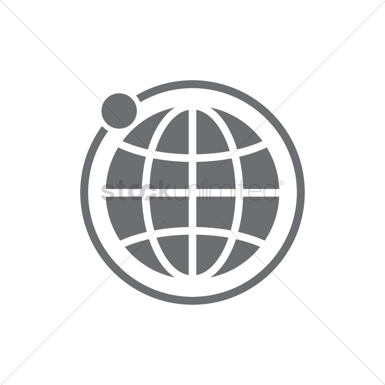 1300x1300 Globe With Orbit Icon Vector Image