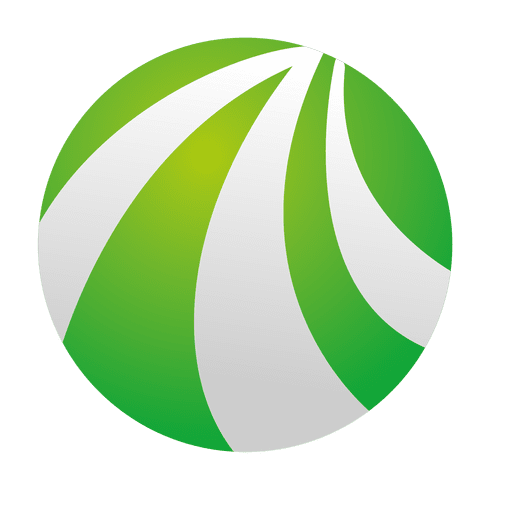 512x512 Green Curves Orbit Icon