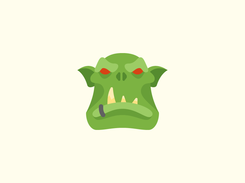 Flat Color Icon Orc 800x600 Flat Color Icon Orc