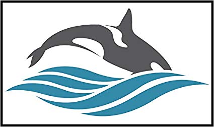 425x252 Cool Simple Nautical Ocean Waves Silhouette Cartoon