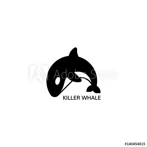 500x500 Orca Icon Vector Illustration