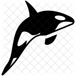 256x256 Killer Whale Icon Of Glyph Style