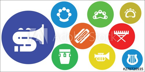 Orchestra Icon Set 500x250 Orchestra Icon Set