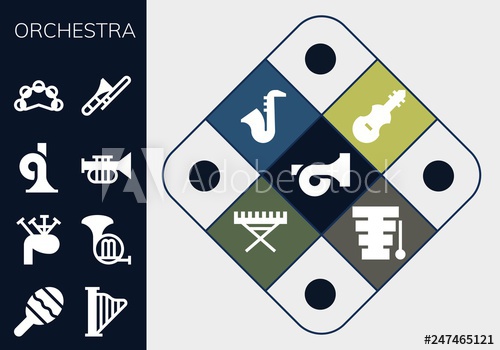 Orchestra Icon Set 500x350 Orchestra Icon Set