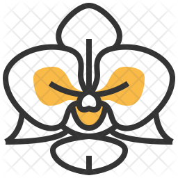 256x256 Orchid Icon Of Colored Outline Style