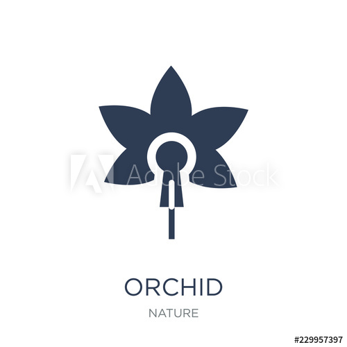 500x500 Orchid Icon Trendy Flat Vector Orchid Icon On White Background