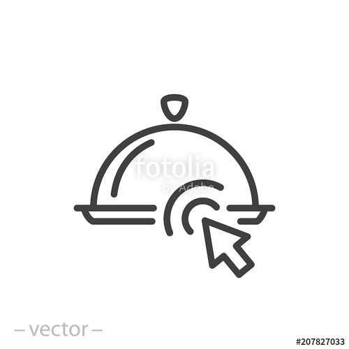 500x500 Online Order Food Delivery Icon Vector Stock Image And Royalty